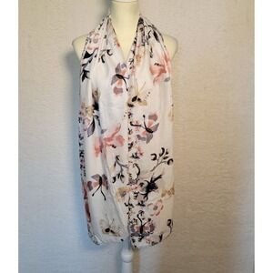 INC International Concepts Floral Scarf 100% Rayon Size 20"X72" Rectangle 0832